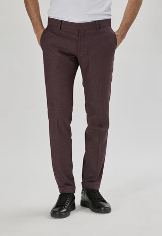 Pantalone Misto Lino|Colore:Bordeaux