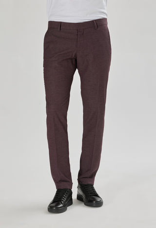 Pantalone Misto Lino|Colore:Bordeaux