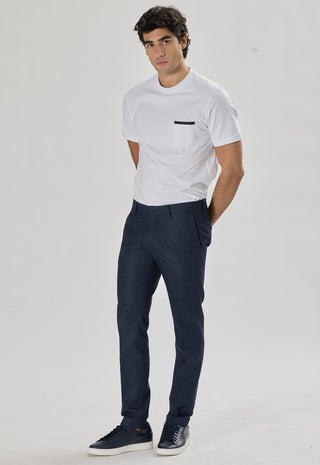 Pantalone Misto Lino|Colore:Light blue