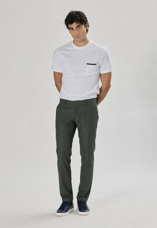 Pantalone Misto Lino|Colore:Verde