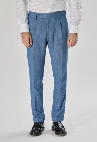 Pantalone Denim Sartoriale|Colore:Blu chiaro