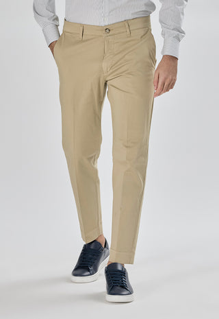 Pantalone Tasca America Raso con Piega|Colore:Beige