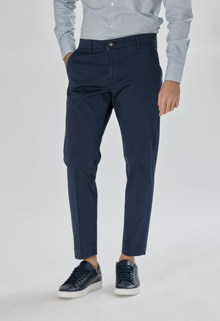 Pantalone Tasca America Raso con Piega|Colore:Blu