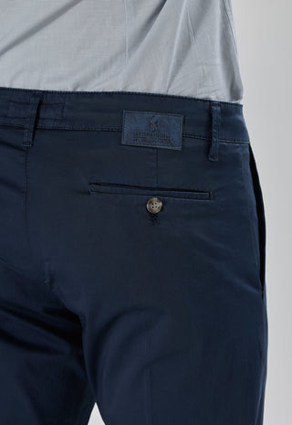 Pantalone Tasca America Raso con Piega|Colore:Blu