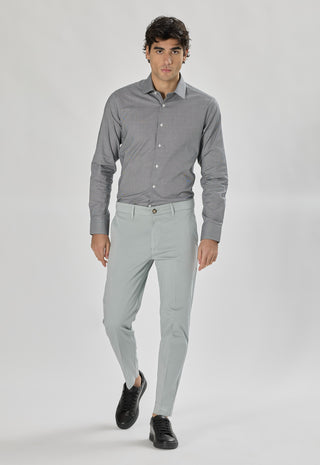 Pantalone Tasca America Raso con Piega|Colore:Perla