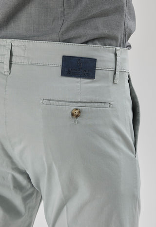 Pantalone Tasca America Raso con Piega|Colore:Perla