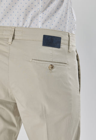 Pantalone Tasca America Raso con Piega|Colore:Sabbia