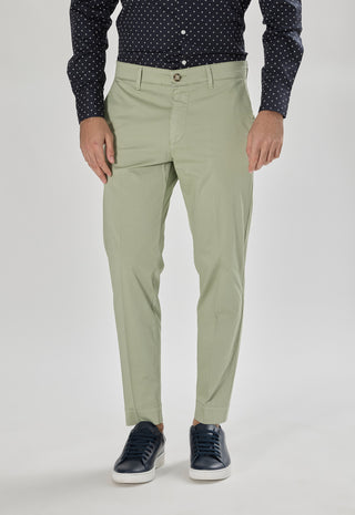 Pantalone Tasca America Raso con Piega|Colore:Salvia