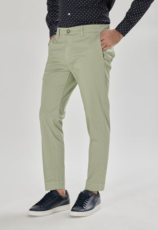 Pantalone Tasca America Raso con Piega|Colore:Salvia