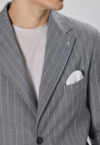 Giacca Gessata Monopetto|Colore:Grigio