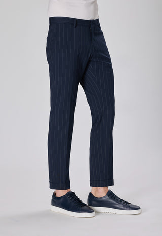 Pantalone Gessato |Colore:Blu