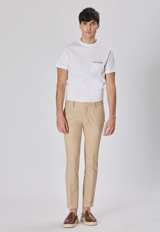 Pantalone Misto Lino|Colore:Beige