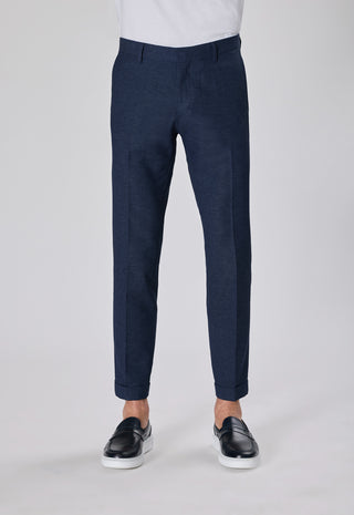 Pantalone Misto Lino|Colore:Blu