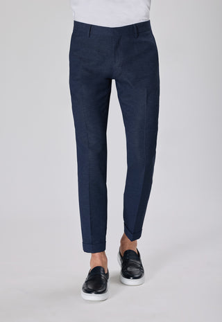 Pantalone Misto Lino|Colore:Blu