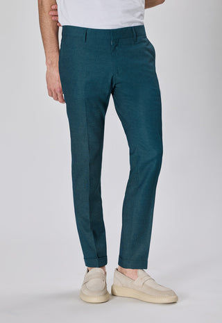 Pantalone Misto Lino|Colore:Ottanio