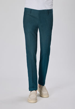 Pantalone Misto Lino|Colore:Ottanio