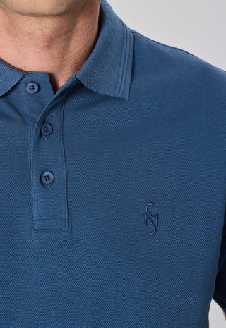 Polo Piquet 100% Cotone|Colore:Blu