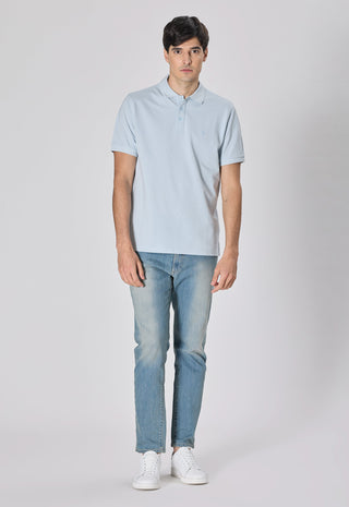Polo Piquet 100% Cotone|Colore:Celeste 1