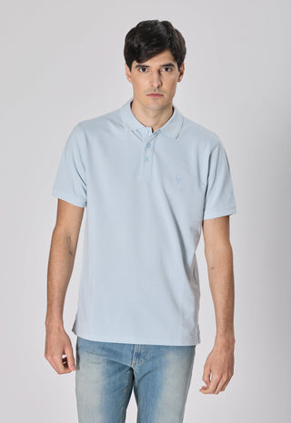 Polo Piquet 100% Cotone|Colore:Celeste 1