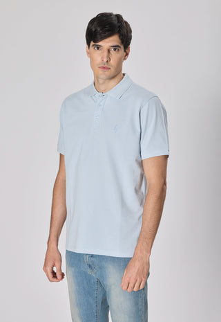 Polo Piquet 100% Cotone|Colore:Celeste 1