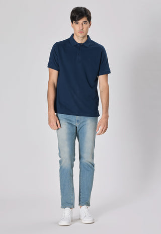 Polo Piquet 100% Cotone|Colore:Dark blu
