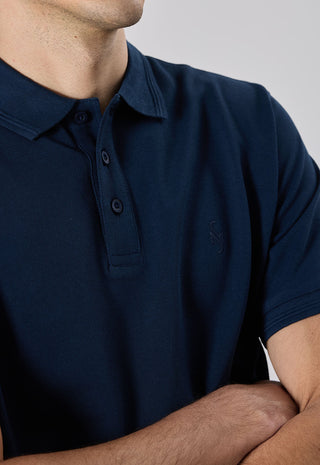 Polo Piquet 100% Cotone|Colore:Dark blu