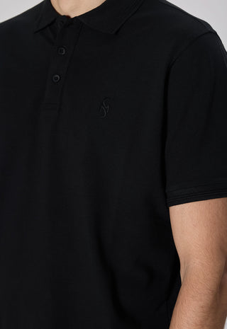 Polo Piquet 100% Cotone|Colore:Nero