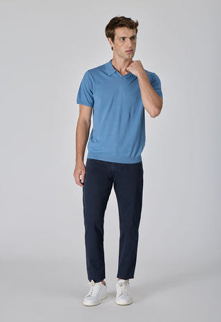 T-Shirt Misto Lino Collo Derby