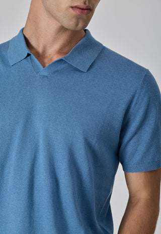 T-Shirt Misto Lino Collo Derby