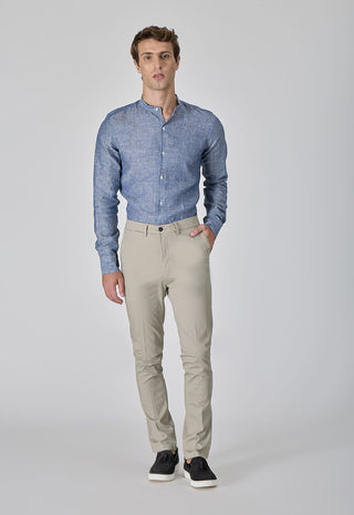 Pantalone Skinny Fit in Cotone Stretch|Colore:Burro