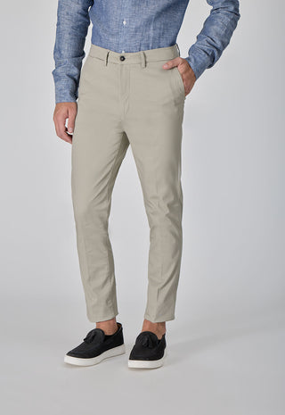 Pantalone Skinny Fit in Cotone Stretch|Colore:Burro