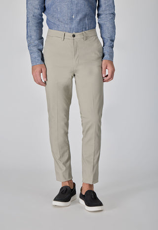 Pantalone Skinny Fit in Cotone Stretch|Colore:Burro
