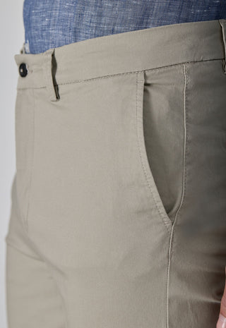 Pantalone Skinny Fit in Cotone Stretch|Colore:Burro