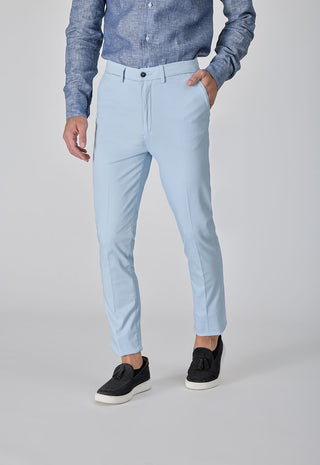 Pantalone Skinny Fit in Cotone Stretch|Colore:Celeste 1