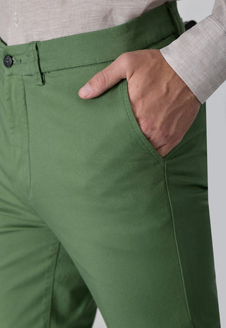 Pantalone Skinny Fit in Cotone Stretch|Colore:Verde