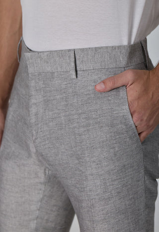 Pantalone Elegante Slim Fit 100% Lino Délavé
