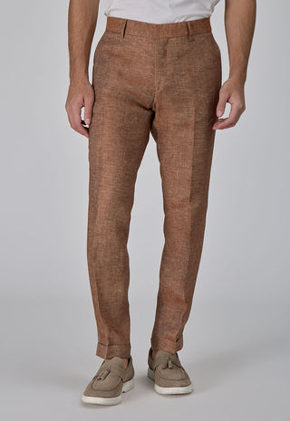 Pantalone Elegante Slim Fit 100% Lino Délavé