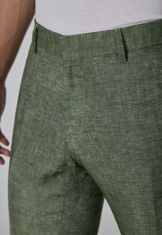 Pantalone Elegante Slim Fit 100% Lino Délavé
