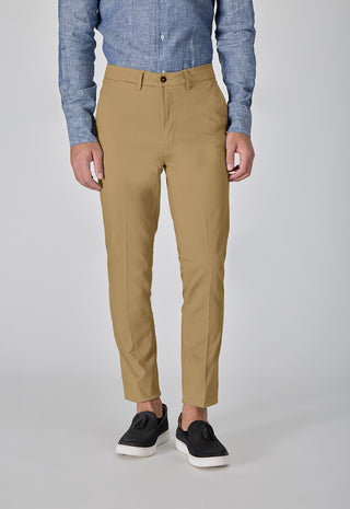 Pantalone Skinny Fit in Cotone Stretch|Colore:Beige
