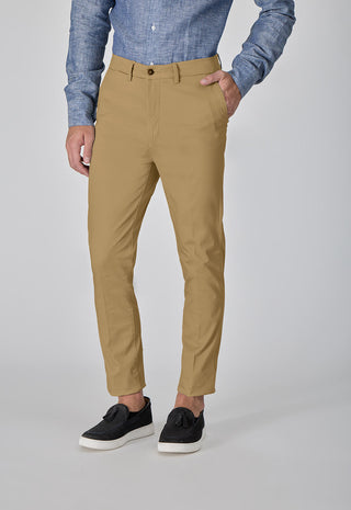 Pantalone Skinny Fit in Cotone Stretch|Colore:Beige
