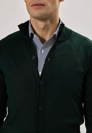 Cardigan Neck con Bottoni