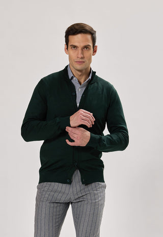 Cardigan Neck con Bottoni