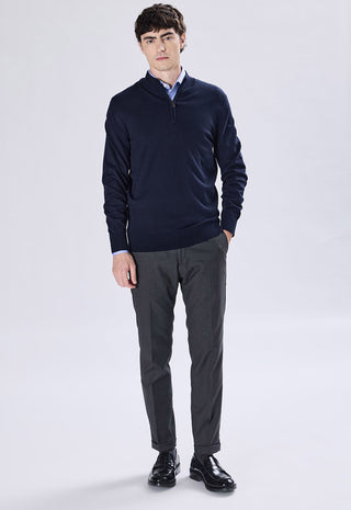 Mock Neck Sweater With Zip