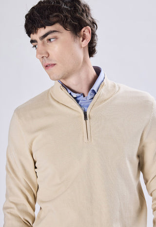 Mock Neck Sweater With Zip