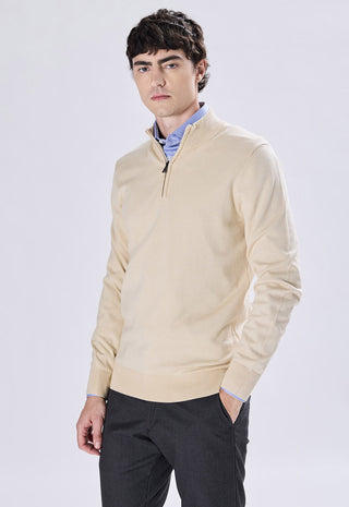 Mock Neck Sweater With Zip