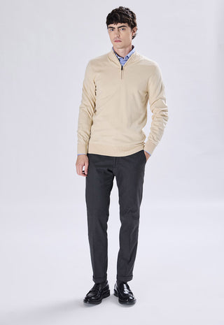 Mock Neck Sweater With Zip