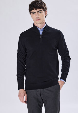 Mock Neck Sweater With Zip