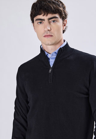 Mock Neck Sweater With Zip