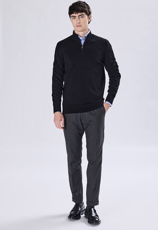 Mock Neck Sweater With Zip