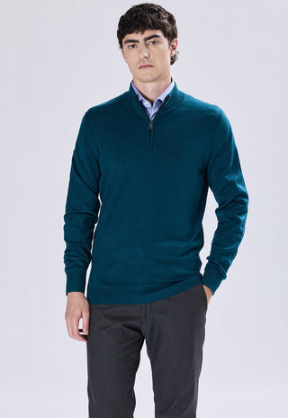 Mock Neck Sweater With Zip